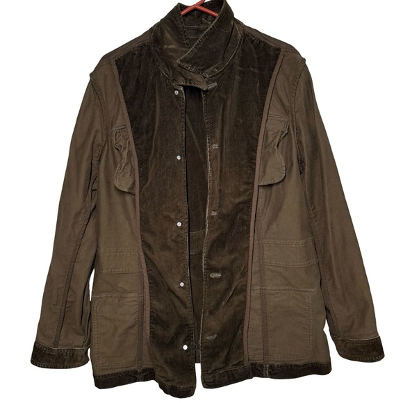 Eddie Bauer 2X Brown Corduroy Field Jacket Coat - Picture 5 of 8